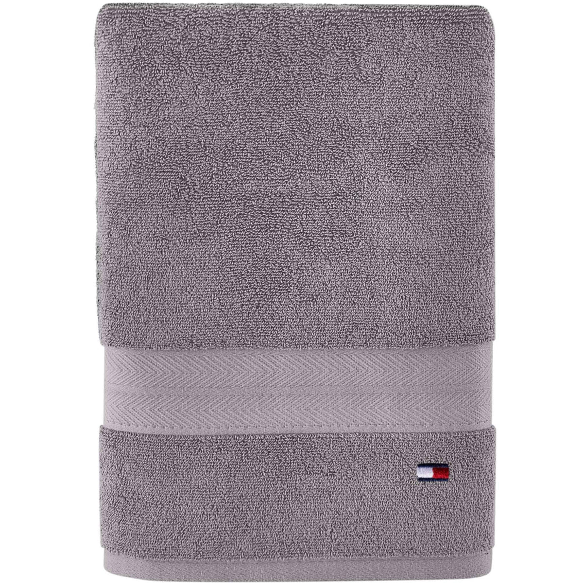 Tommy Hilfiger Steel Grey Modern American Solid Cotton Bath Towel, US 30"x 54"